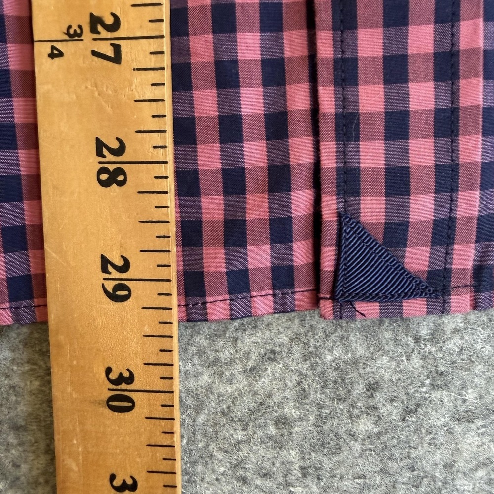 UNTUCKit Shirt Mens Large Pink Blue Check Button Up Long Sleeve Purato 41257 - Picture 5 of 7